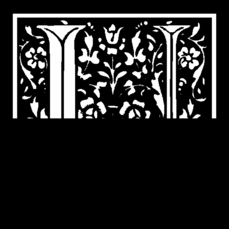 Blumenbuchstabe U - Einzelbriefe / Aufkleber