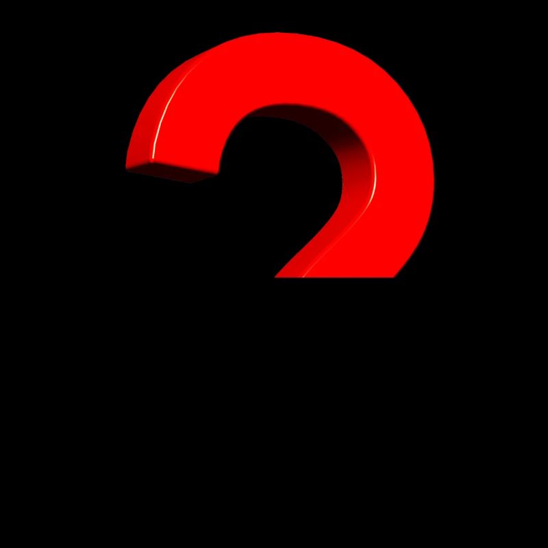 3D question mark red