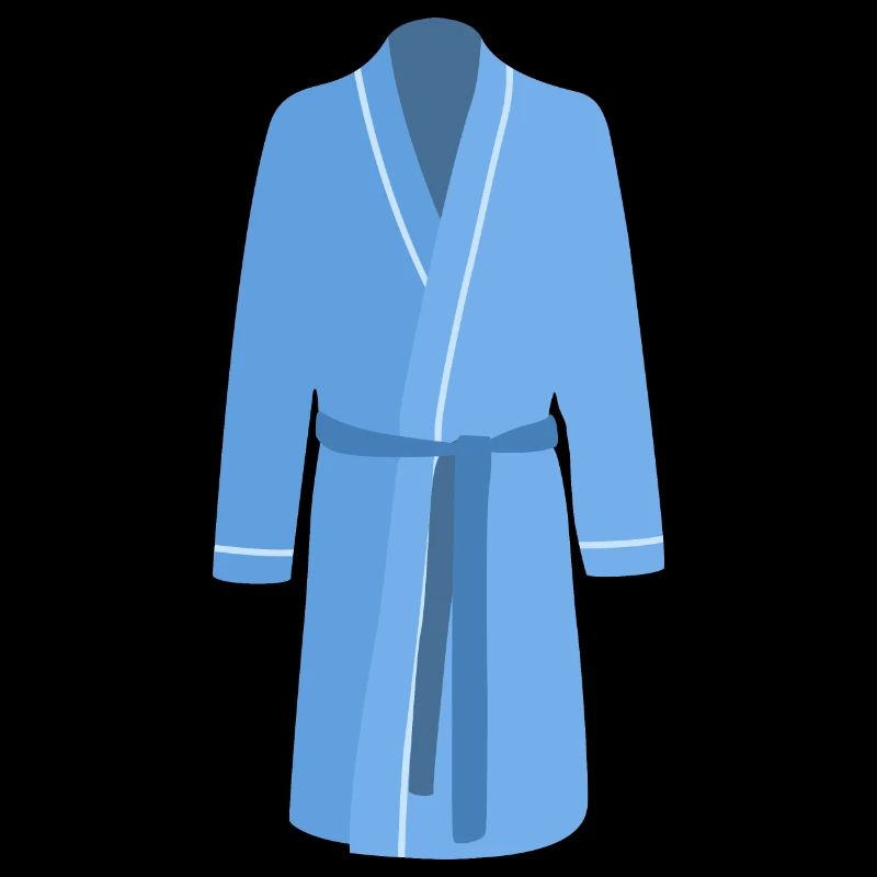 blauer Bademantel