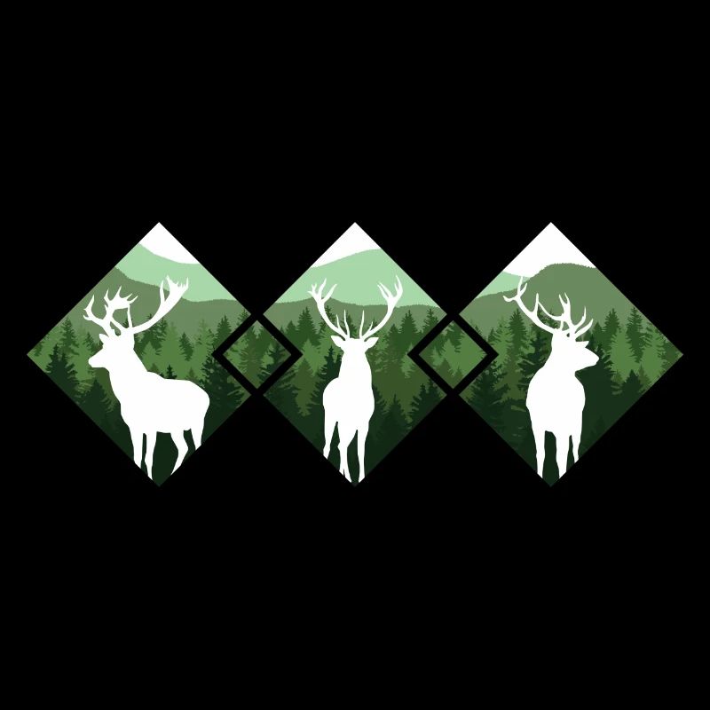 Jäger Bergsteiger Wanderer Hirsch