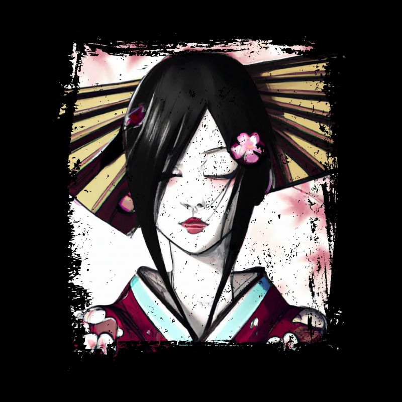 Geisha, traditionelle digitale Kunst, Japan