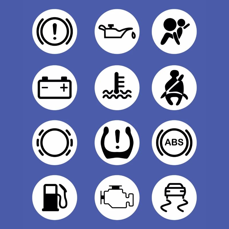 Indicator lights car circles pattern