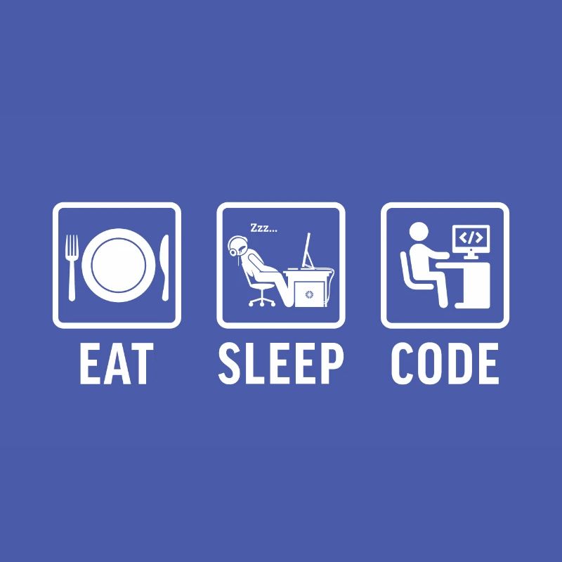 drôle de programmeur de t-shirt manger du code du sommeil