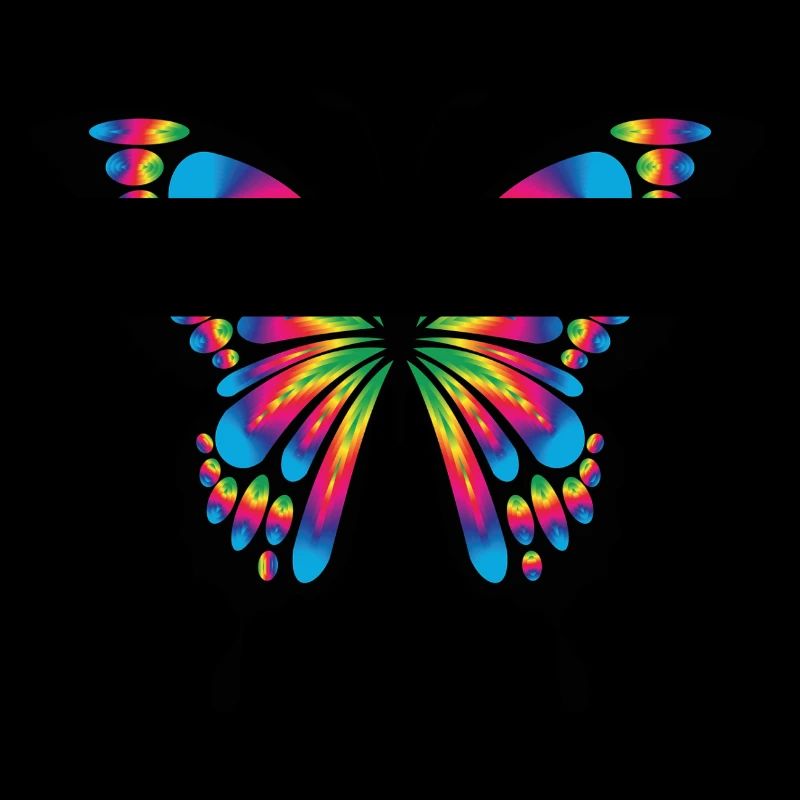 multicolore papillon psychédélique