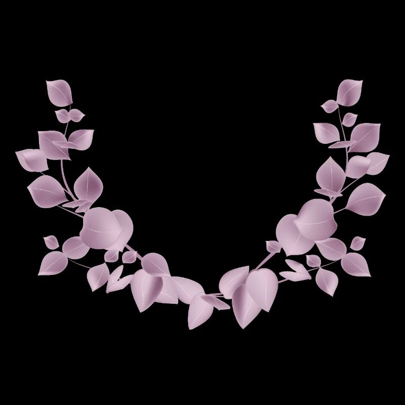 Delicate eucalyptus branches in dusky pink illustration