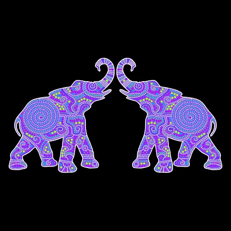 Wonderful Dot Work - Two ELEPHANTS 1