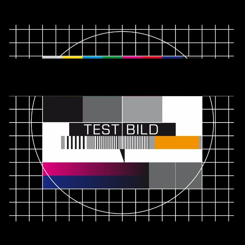 Testbild Fernsehen Bildschirm Sendeschluss Display