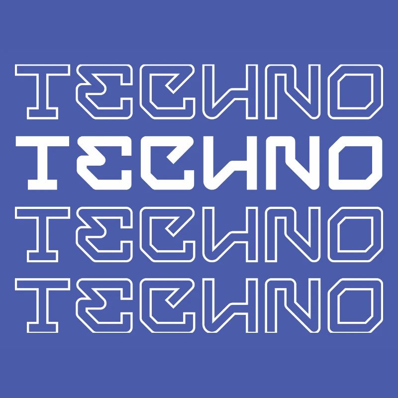 Conception de logo en typographie techno-moderne
