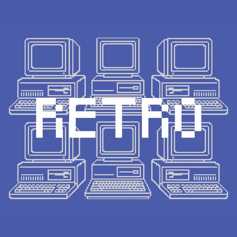 Retro Computer Grid Techno