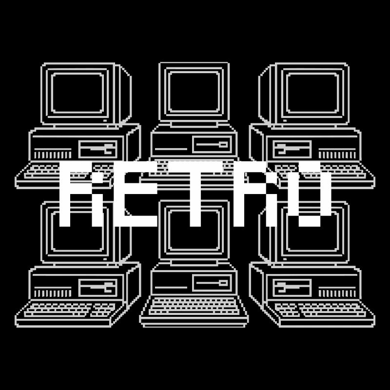 Retro Computer Grid Techno
