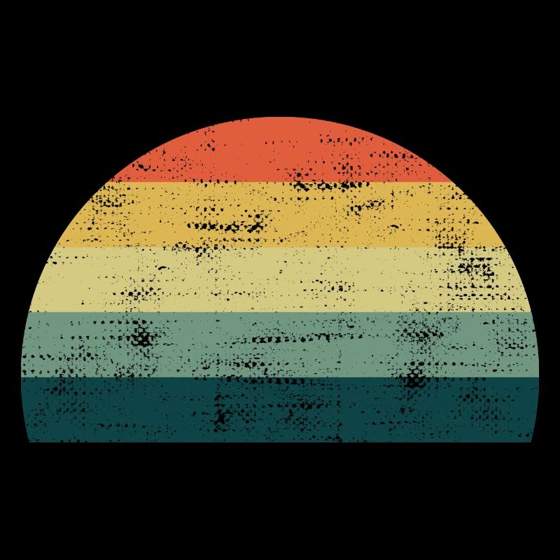 Retro Sonne Sunset Regenbogen Farben Vorlage