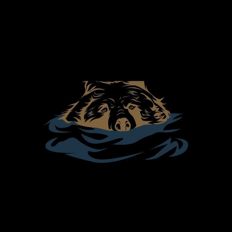 Grizzlybär Schwimmen Geschenkidee