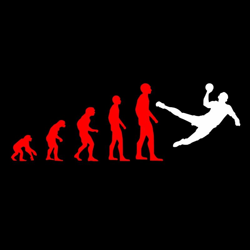 Evolution Handball Shirt Idee Geschenk Rot Weiß