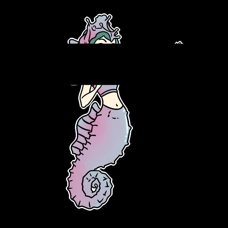 Cadeau océan poisson hippocampe princesse