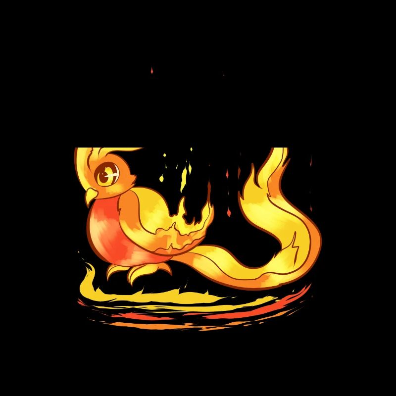 CURIOUS PHOENIX CHICK - Cute phoenix chick