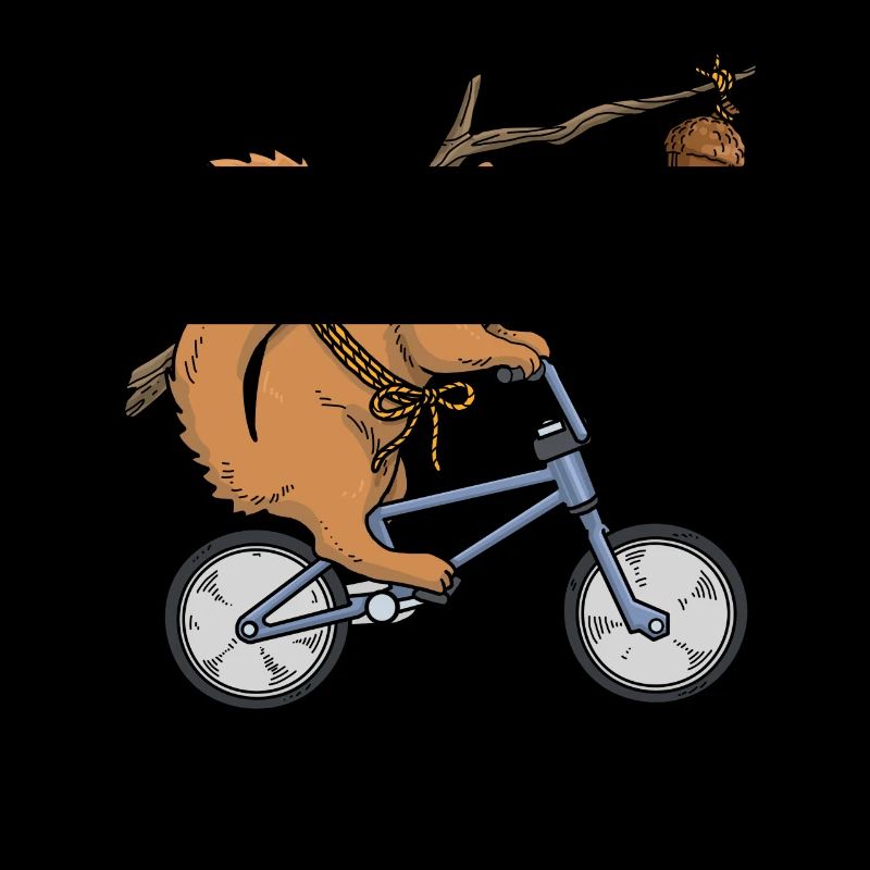 Funny squirrel chipmunk bike