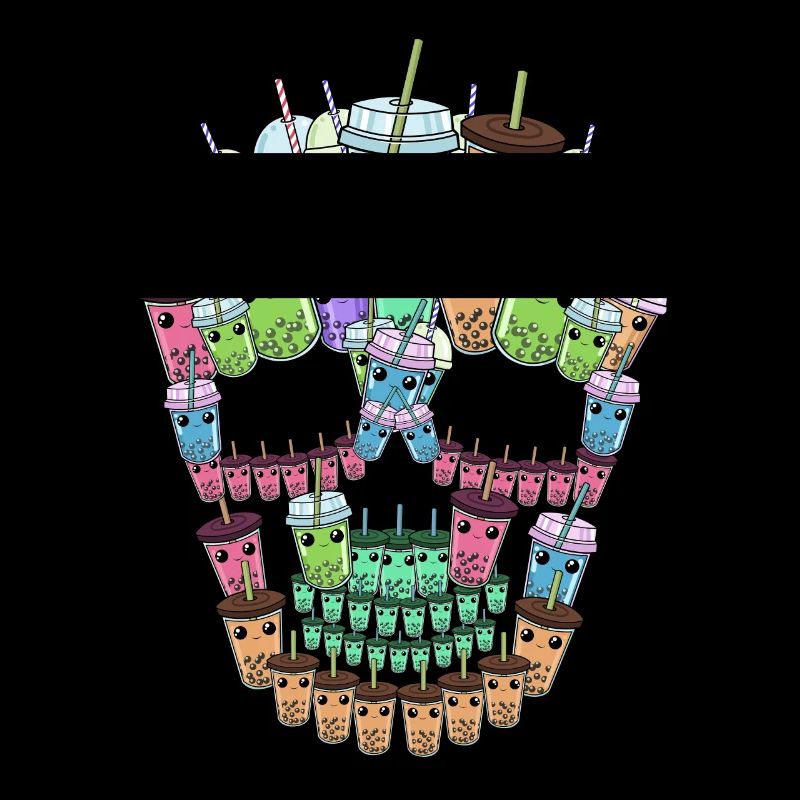 Bubble Tea Skull Gift Boba Tea Bubble Tea