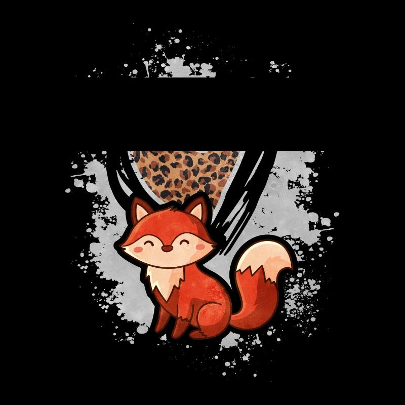 Fuchs Leopard Herz Geschenk
