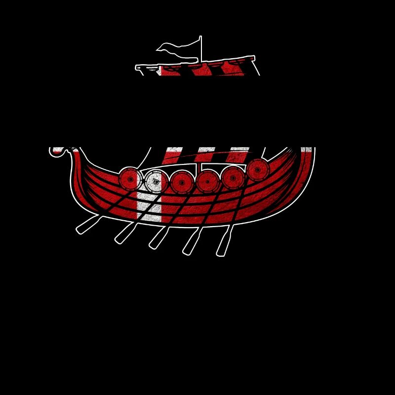 Danish Flag Gift Viking Ship Denmark