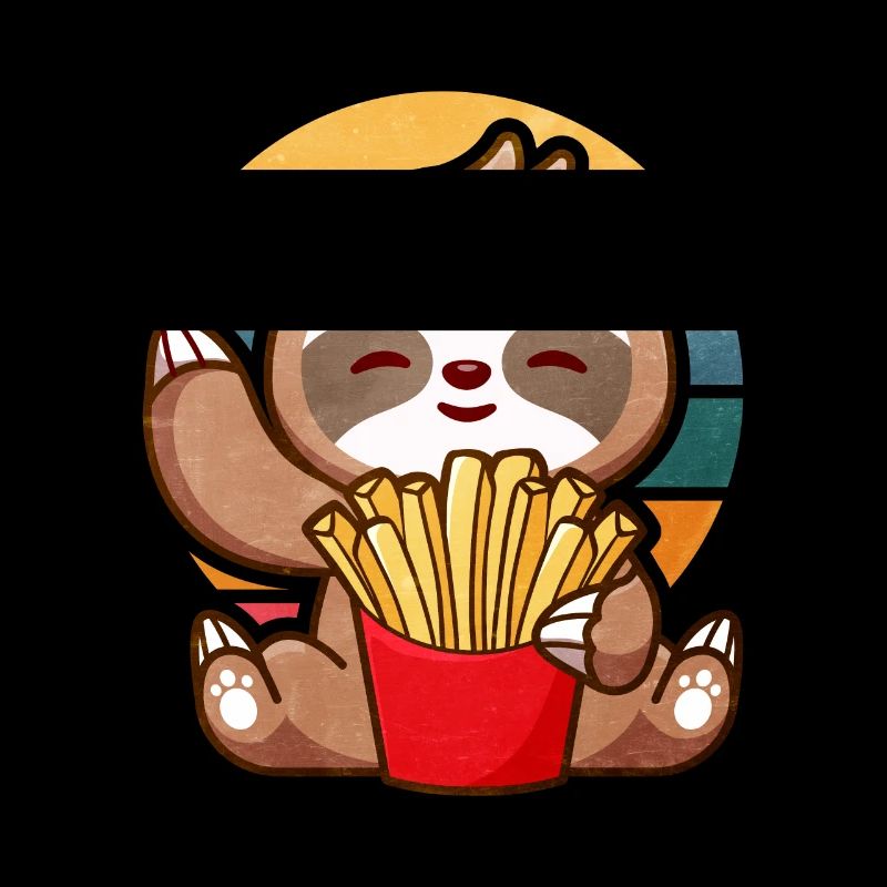 Faultiere Lieben Pommes geschenk