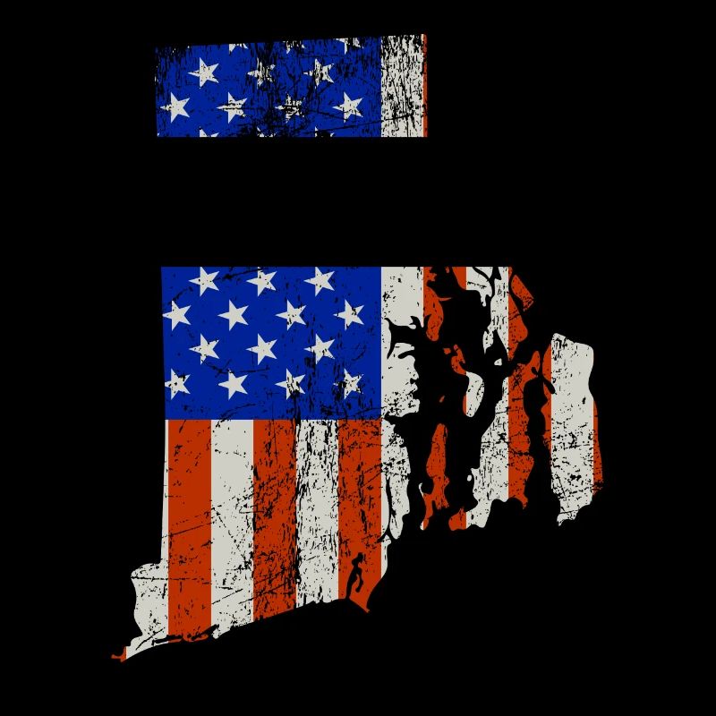 Rhode Island Home Usa flag gift