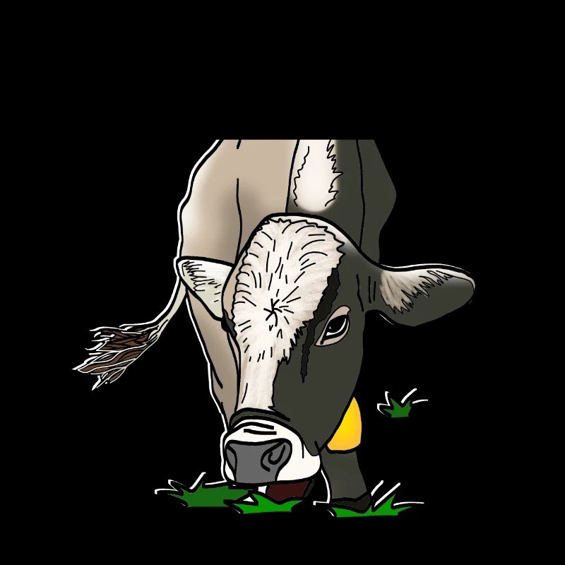 grazing cow