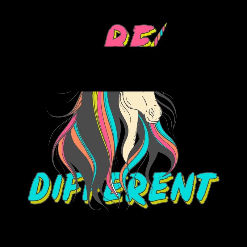 Be Different Cooles Einhorn Regenbogen