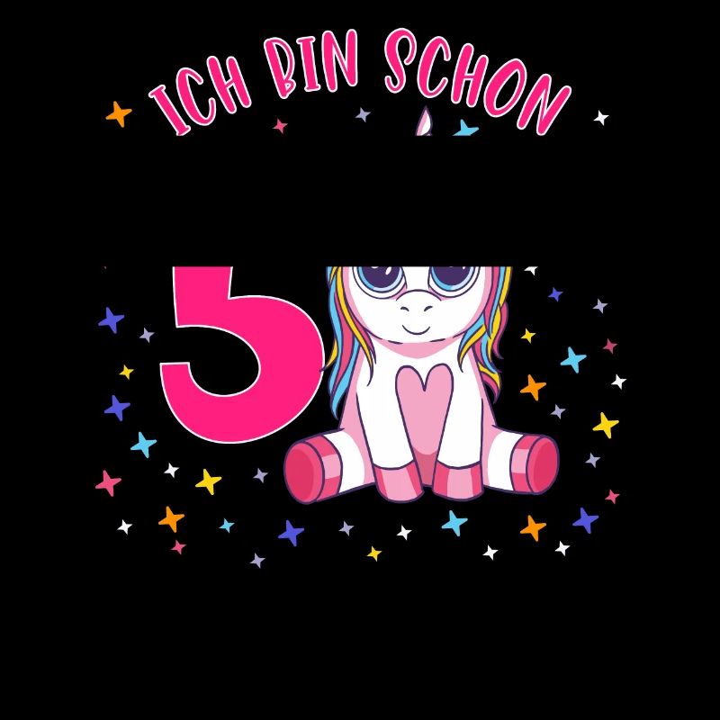 ich bin schon 5 Einhorn Geburtstag Kind Mädchen