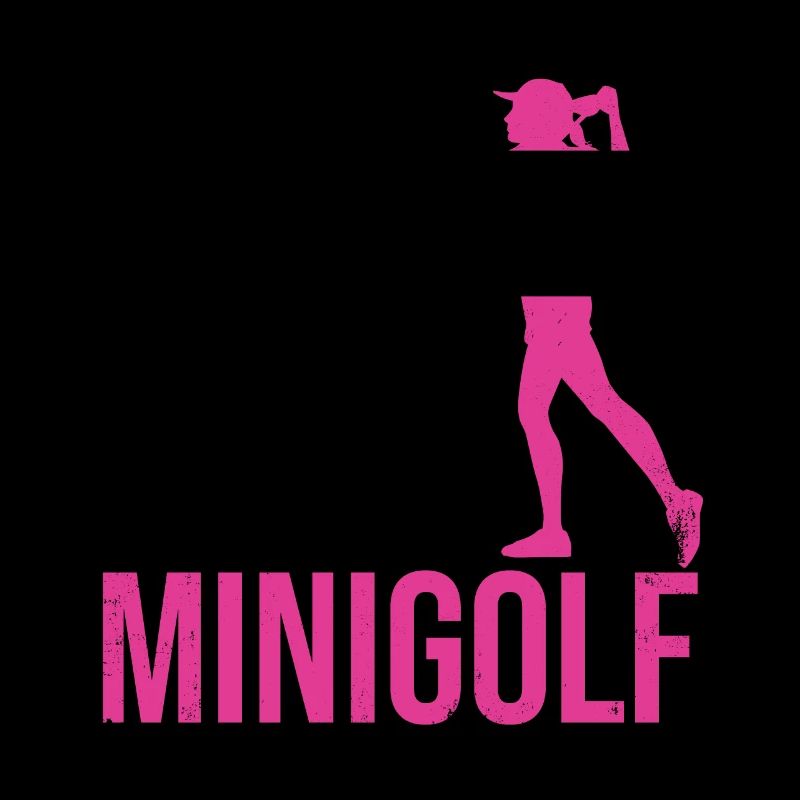 Echte Mädchen Spielen Minigolf Golfspieler Golfen