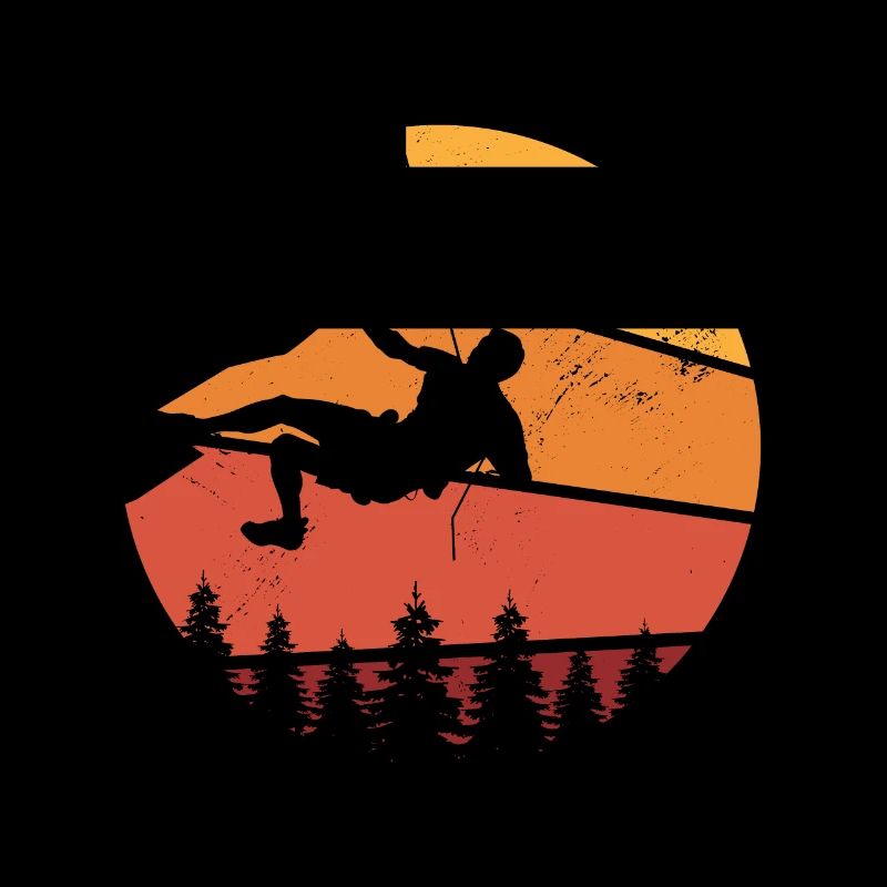 Retro Graphic Climbing Bouldering Rock Climber Mou