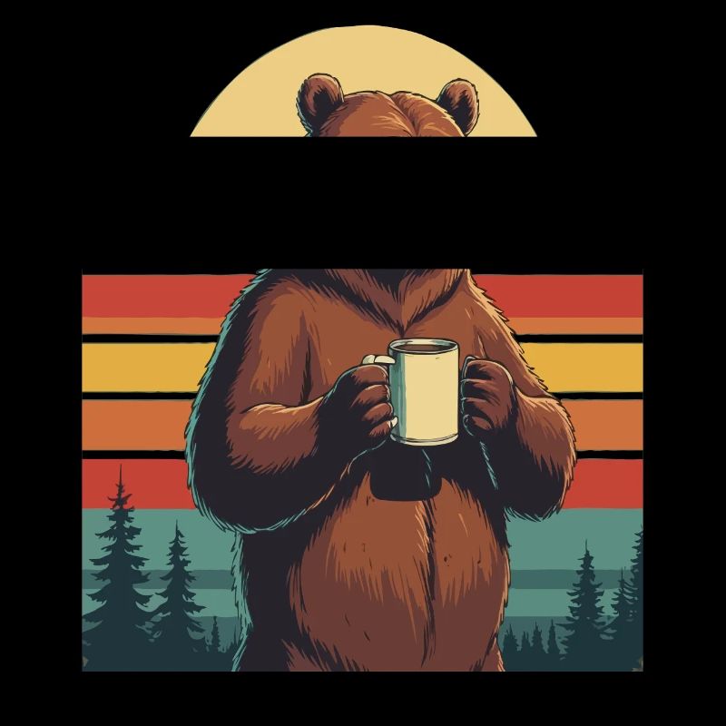 Grim Bear Coffee Mug Bears Coffee Tired