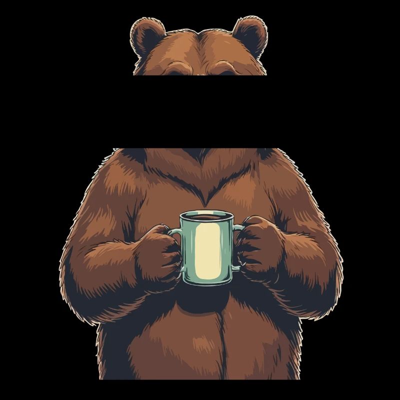 Grim Bear Coffee Mug Bears Coffee Tired