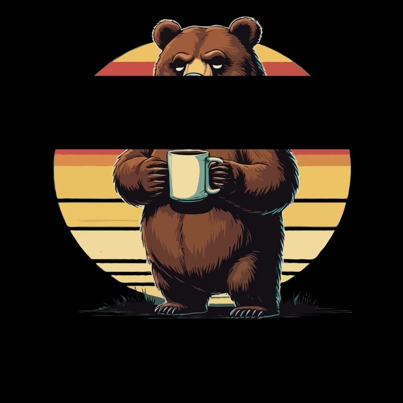 Grim Bear Coffee Mug Bears Coffee Tired