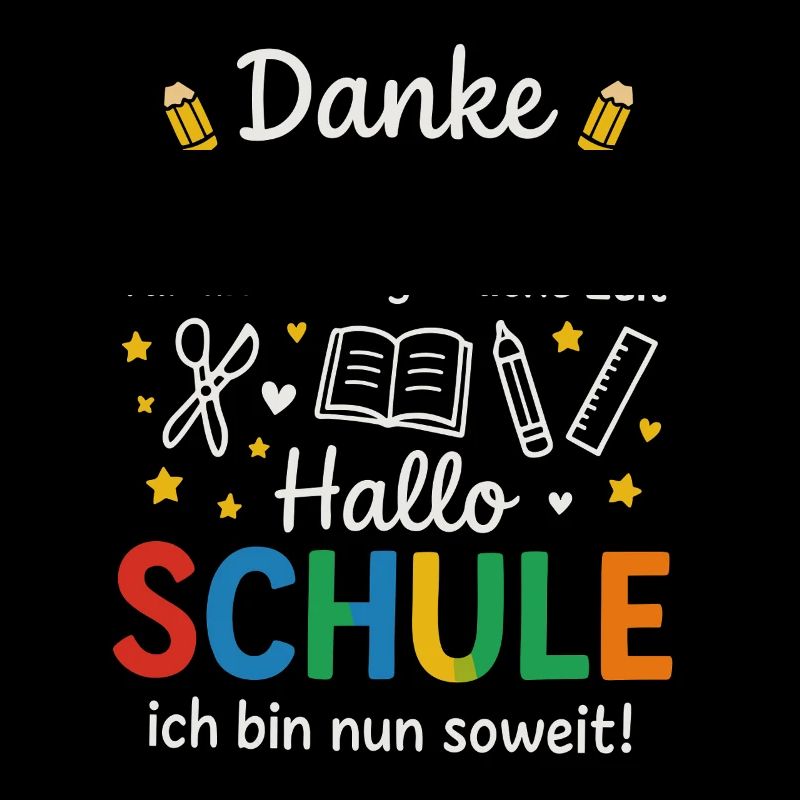Danke Kindergarten Hallo Schule Einschulung