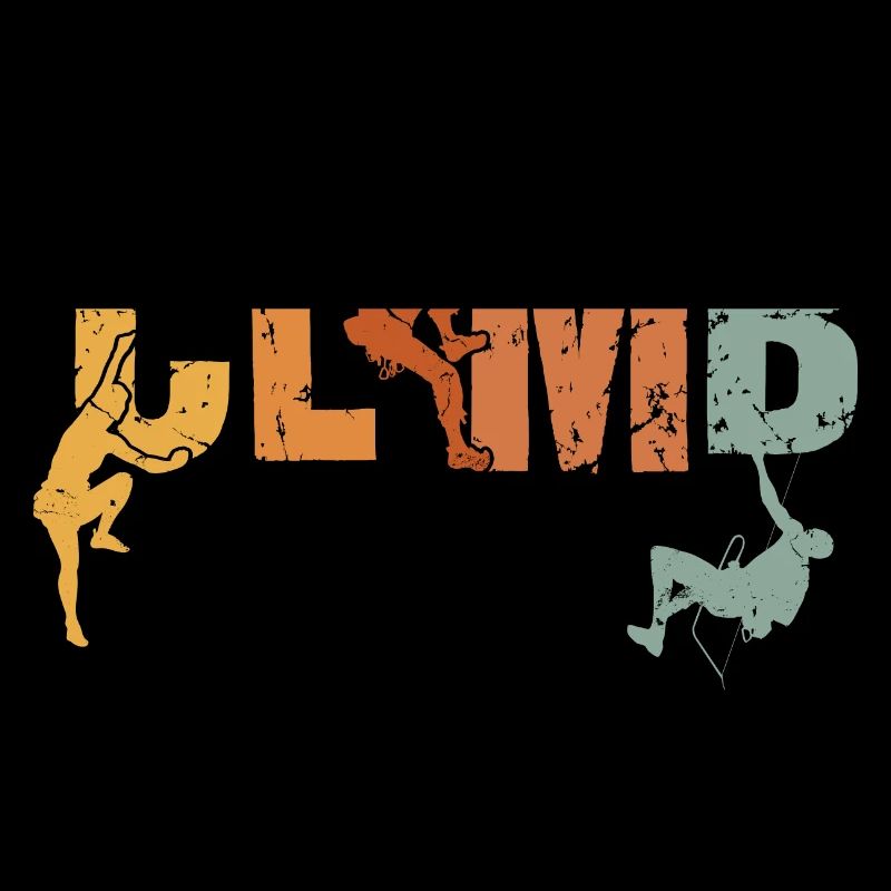 Retro Graphic Climbing Bouldering Rock Climber Mou
