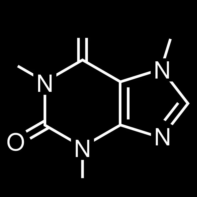 Molécule de caféine (formule chimique)
