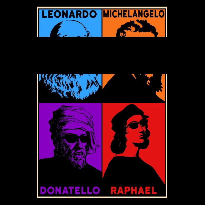 Leonardo Michelangelo Donatello Raphael