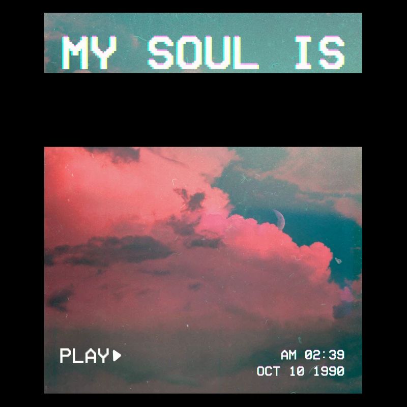 Mon âme est dans le ciel Vaporwave esthétique