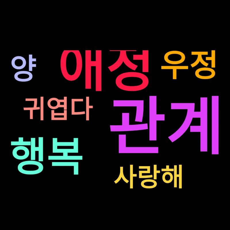 Sentiments, mots, corée, coréen