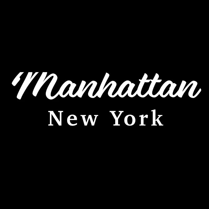 Manhattan New York NYC Fancy Script Geschenk