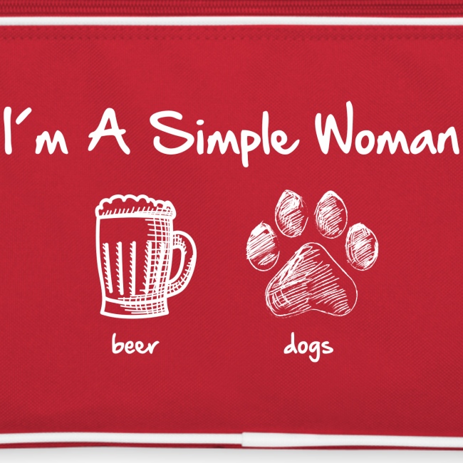 simple woman beer white - Retro Tasche