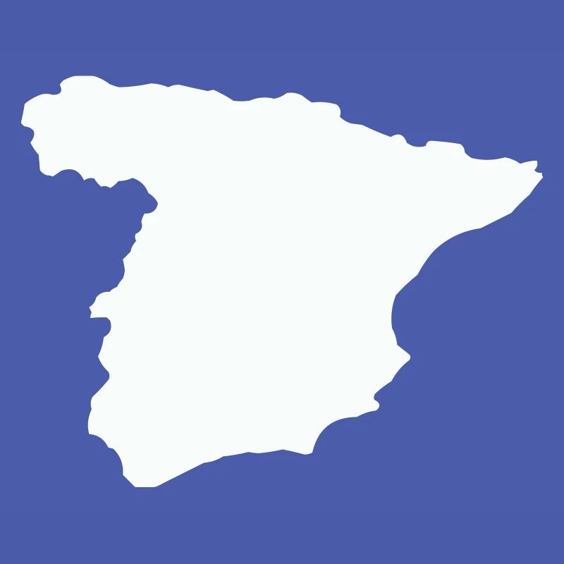 Spanienkarten Silhouettedesign