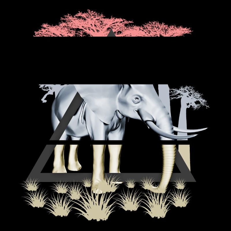 Weiser Elefant der Savanne
