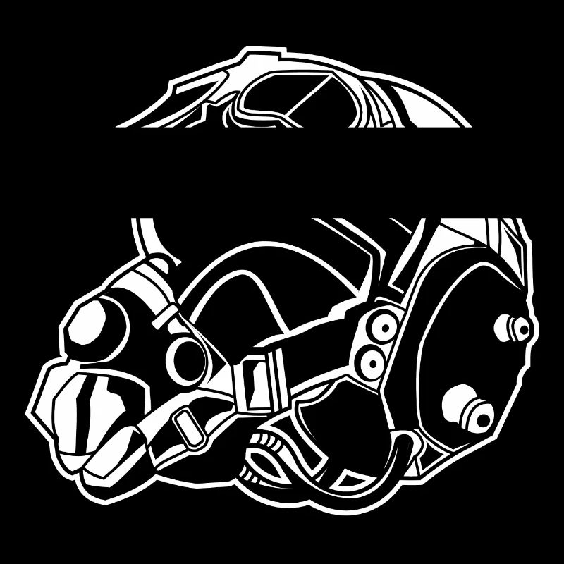 Pilot Helmet / Pilot Helmet 01_black white
