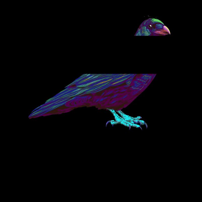 Splash Raven Bird Crow