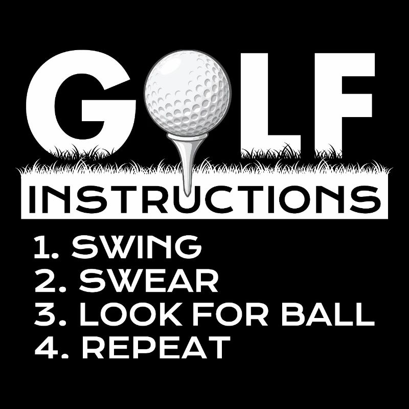 Instructions de golf Jurons de swing Répéter l’humour