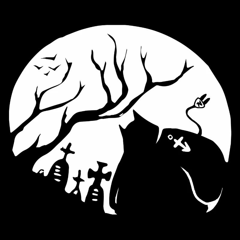 Silhouette d’animal nocturne
