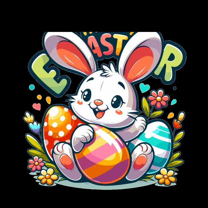 Happy Easter - Easter Bunny Illustration