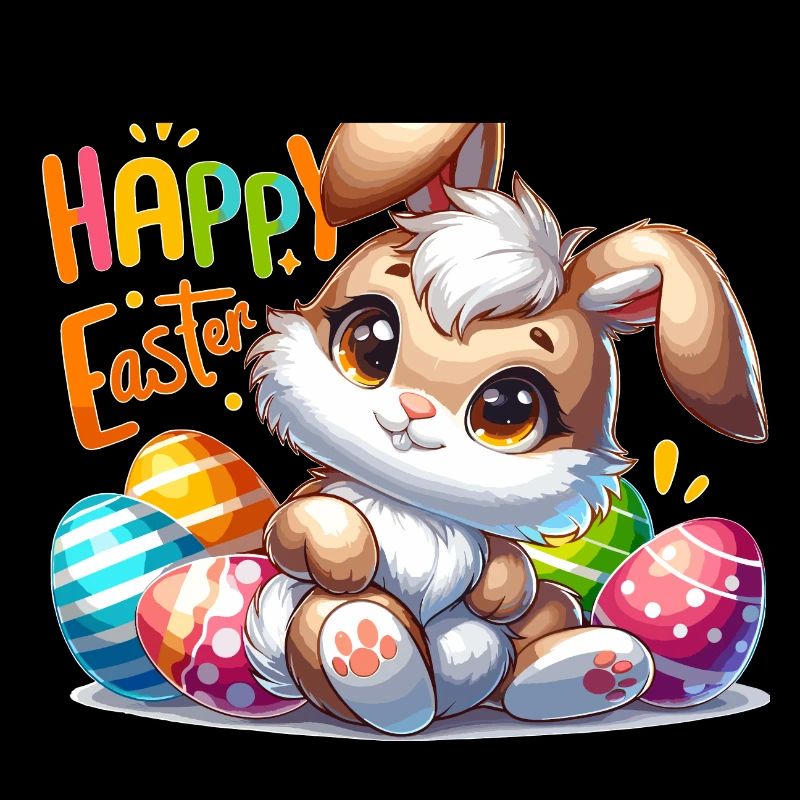 Happy Easter - Easter Bunny Illustration
