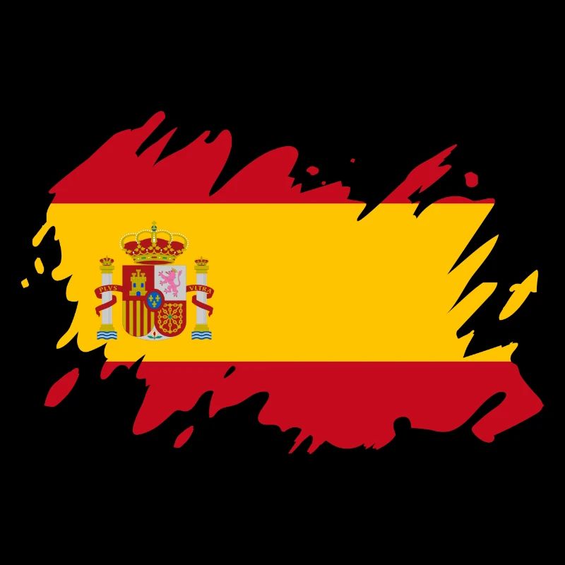 Espagne drapeau blob de taches de peinture éclaboussures
